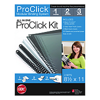 GBC Instant Report Kit, 5/16" Capacity, Clear/Black Cover, Black Spine (2515665)