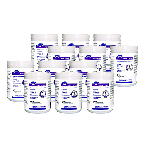 Diversey Oxivir 1 Wipes, 1-Ply, 6 x 7, 160/Canister, 12 Canisters/Carton (100850923)