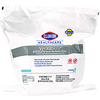 Clorox Healthcare VersaSure Cleaner Disinfectant Wipes, 1-Ply, 12 x 12, Fragranced, White, 110/Pouch (31761EA)