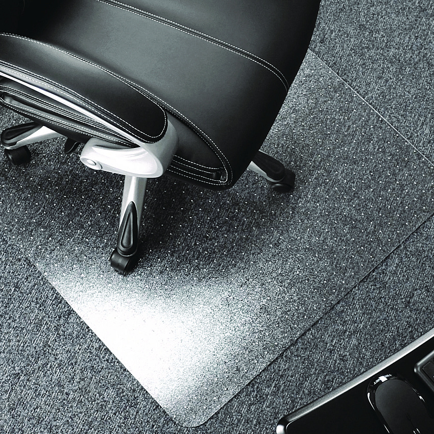 Floortex Cleartex Ultimat Polycarbonate Chair Mat for Low/Medium Pile Carpet, 48 x 60, Clear (ER1115223ER)