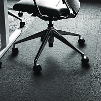 Floortex Cleartex Ultimat XXL Polycarb Square Office Mat for Carpets, 60