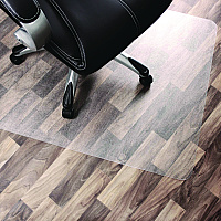Floortex Cleartex Unomat Anti-Slip Chair Mat for Hard Floors/Flat Pile Carpets, 60" w  x 48" l, Clear (EC1215020ERA)