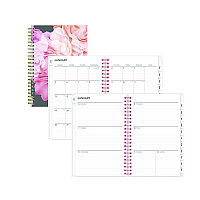 Blue Sky Joselyn Weekly/Monthly Planner, Floral Artwork, 8 x 5, Pink/Peach/Black Cover, 12-Month (Jan to Dec): 2026 (110396)