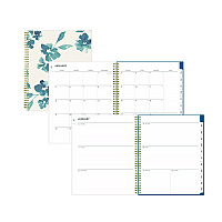 Blue Sky Bakah Blue Weekly/Monthly Planner, Floral Artwork, 11 x 8.5, Blue/White Cover, 12-Month (Jan to Dec): 2026 (137261)