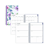 Blue Sky Laila Create-Your-Own Cover Weekly/Monthly Planner, Wildflower Artwork, 8 x 5, Purple/Blue/Pink, 12-Month (Jan to Dec): 2026 (137276)