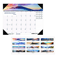 House of Doolittle Earthscapes Recycled Monthly Desk Pad Calendar, Mountains of the World Photos, 22 x 17, Black Corners,12-Month(Jan-Dec): 2026 (176)