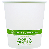 World Centric Paper Hot Cups, White, 1,000/Carton (CUPA10)
