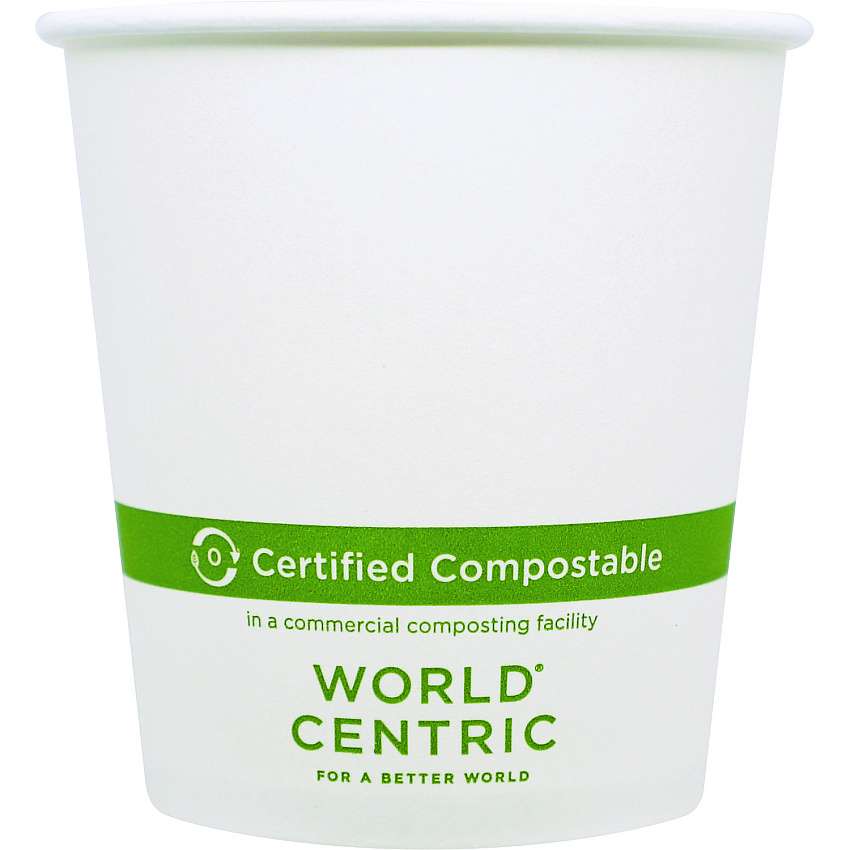 World Centric Paper Hot Cups, White, 1,000/Carton (CUPA10)