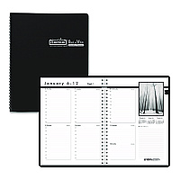 House of Doolittle Black-on-White Photo Weekly Appointment Book, Landscape Photography, 11 x 8.5, Black Cover, 12-Month (Jan to Dec): 2026 (217102)