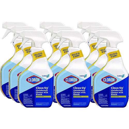 CloroxPro Clean-Up Disinfectant Cleaner with Bleach, 32 oz Smart Tube Spray, 9/Carton (35417CT)