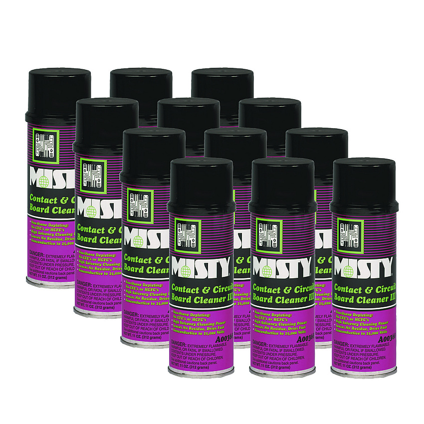 Misty Contact and Circuit Board Cleaner III, 16 oz Aerosol Spray, 12/Carton (1002285)