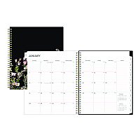 Blue Sky Nevaeh Monthly Planner, Floral Artwork, 10 x 8, Black/Multicolor Cover, 12-Month (Jan to Dec): 2026 (143947)