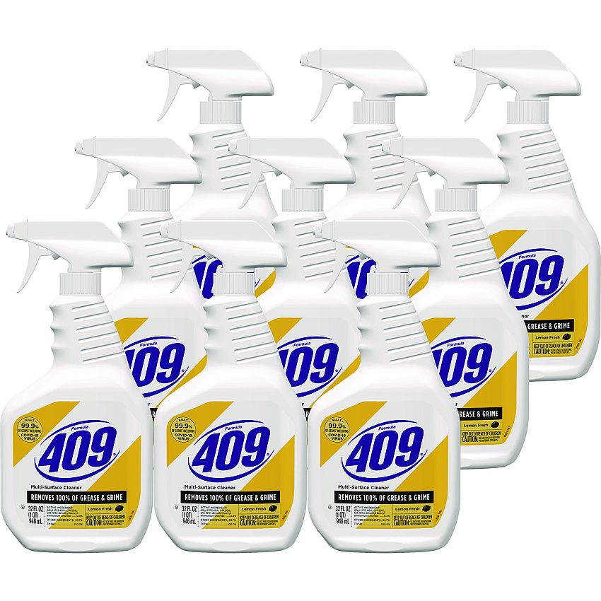 Formula 409 Multi-Surface Cleaner, Lemon, 32 oz Spray Bottle, 9/Carton (30954)