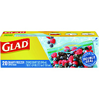 Zipper Food Storage Bags, Quart, 7.75" X 8.44", Clear, 20 Bags/box, 12 Boxes/carton