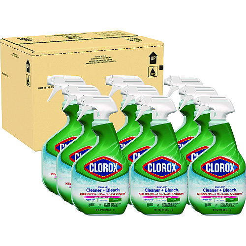 Clorox Clean-Up Cleaner + Bleach, Original, 32 oz Spray Bottle, 9/Carton (31221)