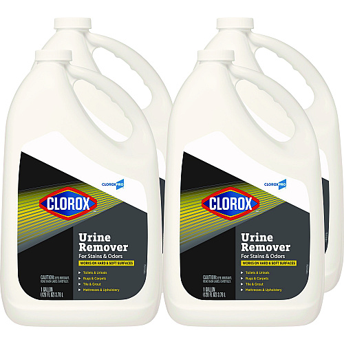 CloroxPro Urine Remover for Stains and Odors, 128 oz Refill Bottle, 4/Carton (31351CT)