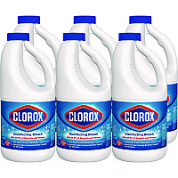 Clorox Concentrated Regular Disinfecting Bleach, 43 oz Bottle, 6/Carton (32260)
