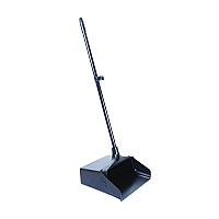 Boardwalk&reg; Lobby Dust Pan, Plastic/Aluminum, Black/Silver, Each (BWK02600)