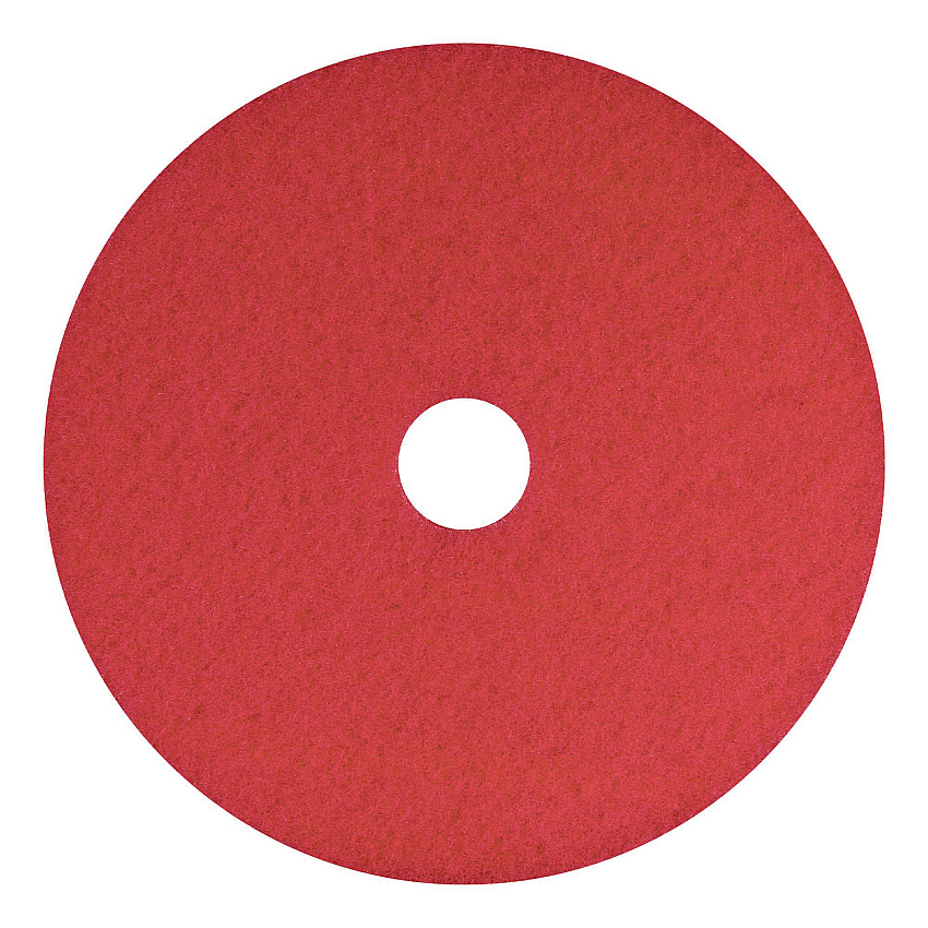 Americo Buffing Pads, 12" Diameter, Red, 5/Carton (404412)