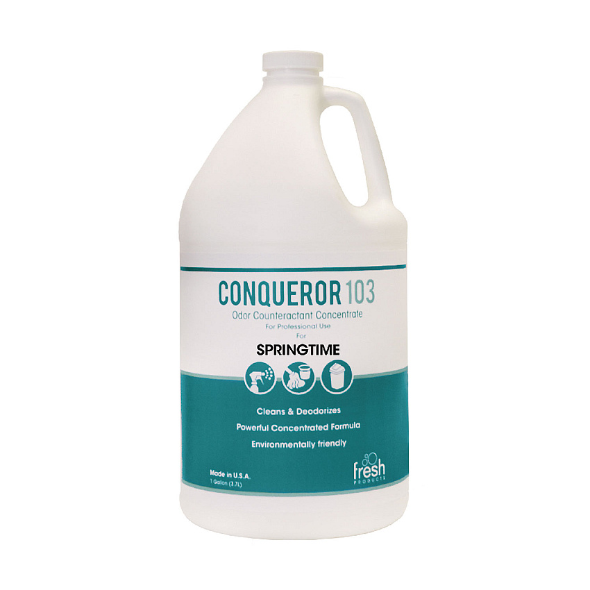 Fresh Products Conqueror 103 Odor Counteractant Concentrate, Springtime, 1 gal Bottle, 4/Carton (1WBST)