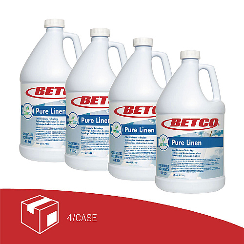 Betco SenTec Pure Linen Concentrate Odor Eliminator, Pure Linen, 128 oz Bottle, 4/Carton (41300400)
