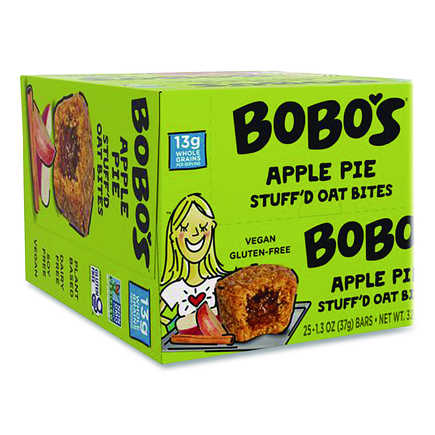 Bobo's Stuff'D Apple Pie Oat Bites, 1.3 oz Bar, 25/Box (BBO00215)