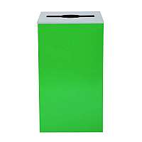 Alpine 29 Gallon Trash/Recycling Cans, Steel, Green Can with Mixed Lid (4450KITGRNM)
