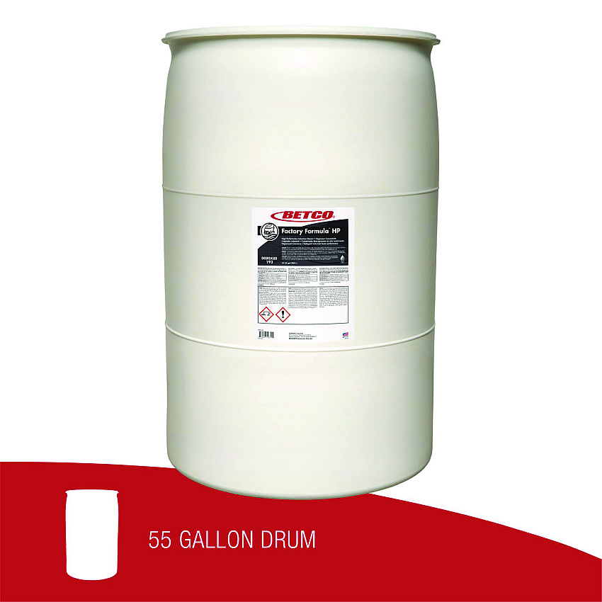Betco Factory Formula HP Cleaner Degreaser, 55 gal Drum (1935500)