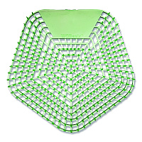 Boardwalk Anti-Splash Urinal Screen, Cucumber Twist Scent, Green, 0.11 oz, 10/Box (1005)