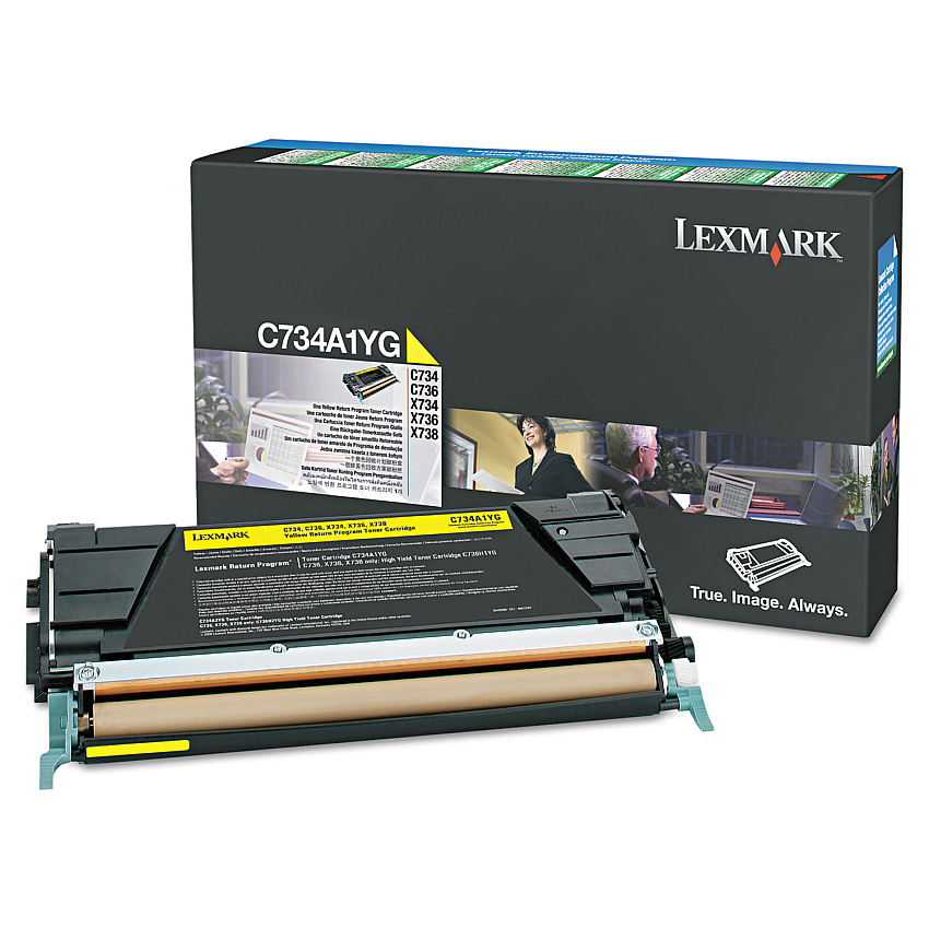 Lexmark X746A1YG Return Program Toner, 7,000 Page-Yield, Yellow