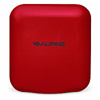 Alpine Hemlock Commercial Automatic 120V Hand Dryer, 6.68 x 11.41 x 12.31, Stainless Steel, Red (ALP40010RED)