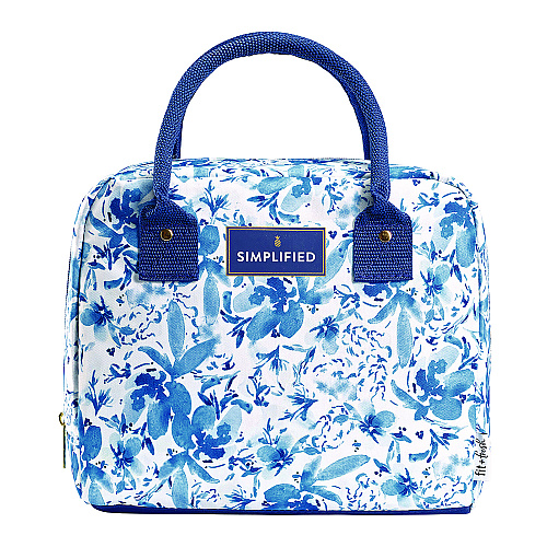 fit + fresh Simplified Lunch Bag, 9 x 6 x 10, Blue Floral (7039SIM3166)