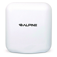Alpine Hemlock Commercial Automatic 120V Hand Dryer, 6.68 x 11.41 x 12.31, Stainless Steel, White (ALP40010WHI)