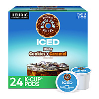 The Original Donut Shop Iced Duos Cookies + Caramel Iced Coffee K-Cup Pods, 24/Box (5000373021)