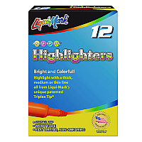 Liqui-Mark Tank Fluorescent Highlighter, Orange Ink, Chisel Tip, Orange Barrel, Dozen (60625)
