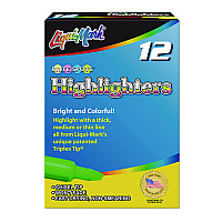 Liqui-Mark Tank Fluorescent Highlighter, Green Ink, Chisel Tip, Green Barrel, Dozen (61211)