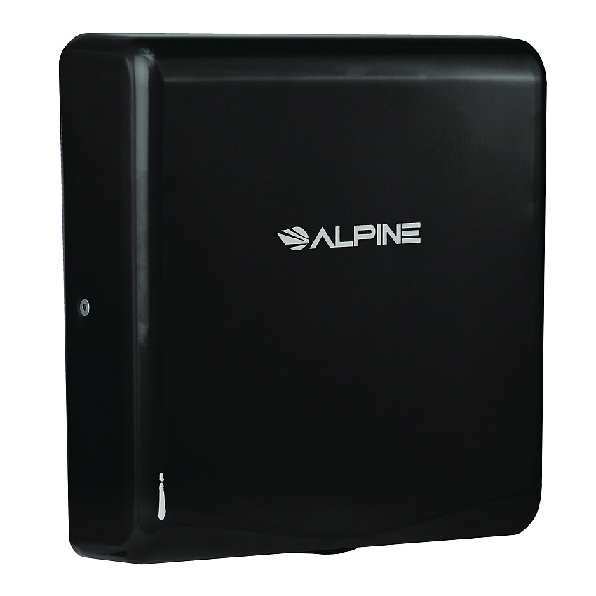 Alpine Willow Commercial 120V Automatic Hand Dryer, 3.93 x 11.25 x 12.63, Stainless Steel, Black (ALP40510BLA)