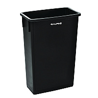 Alpine Slim 23 Gallon Indoor Trash Can, Plastic, Black (ALP477BLK)