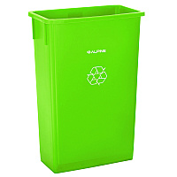 Alpine Slim 23 Gallon Recycling Bin, Plastic, Lime Green (ALP477LGRN)