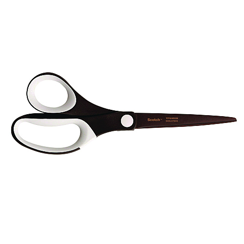 Scotch Ultra Edge Titanium Standard Scissors, 8" Long, Black/White (1468TNSMXESF)