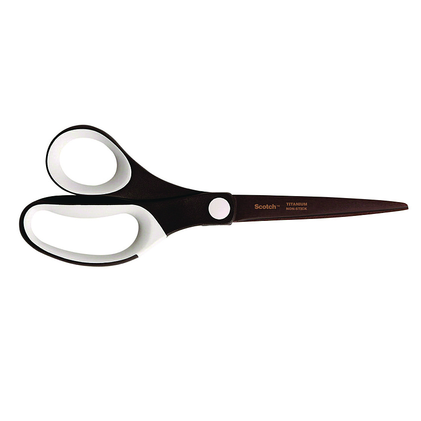 Scotch Ultra Edge Titanium Standard Scissors, 8" Long, Black/White (1468TNSMXESF)