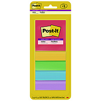 Post-it Pads in Playful Primary Colors, 3" x 3", 45 Sheets/Pad, 5 Pads/Pack (33215SSAN)
