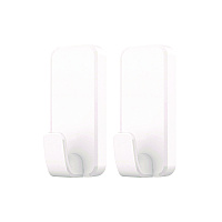 Command X-Large Utility Hooks, Plastic, White, 10 lb Capacity, 2 Hooks and 6 Strips/Pack (170102ES)