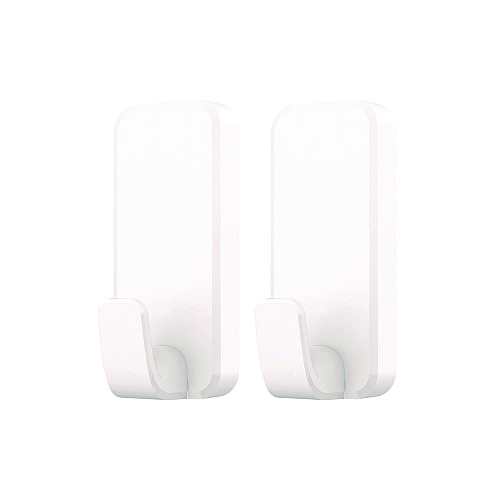Command X-Large Utility Hooks, Plastic, White, 10 lb Capacity, 2 Hooks and 6 Strips/Pack (170102ES)