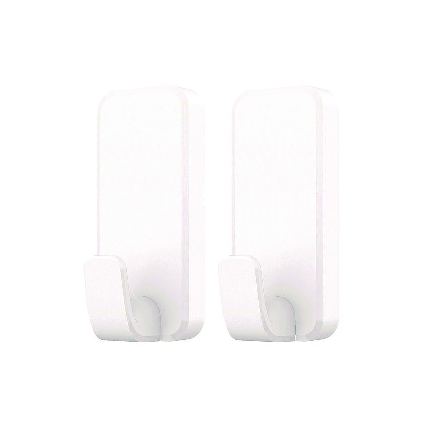 Command X-Large Utility Hooks, Plastic, White, 10 lb Capacity, 2 Hooks and 6 Strips/Pack (170102ES)