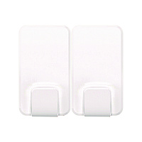 Command X-large Utility Hooks, Plastic, White, 15 lb Capacity, 2 Hooks and 8 Strips/Pack (170112ES)