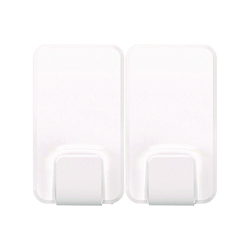 Command X-large Utility Hooks, Plastic, White, 15 lb Capacity, 2 Hooks and 8 Strips/Pack (170112ES)