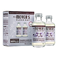 Mrs. Meyer's Clean Day Concentrated Foaming Hand Soap Dispenser Refill, Lavender, 2 oz Bottle, 2/Pack (355611)