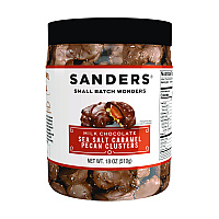 Sanders Small Batch wonders Sea Salt Caramel Pecan Clusters, 18 oz Tub (MRY30971)