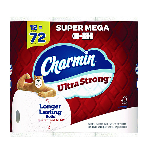 Charmin&reg; Ultra Strong Standard Toilet Paper, 2-Ply, 363 Sheets, 12 Rolls (04311)